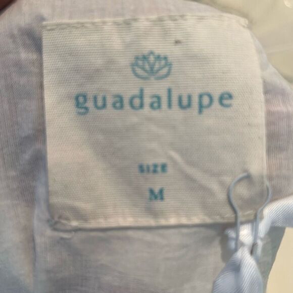 Guadalupe Size M Chloe Embroidered Peplum Blouse Off White Coastal Feminine NWT - Picture 13 of 13